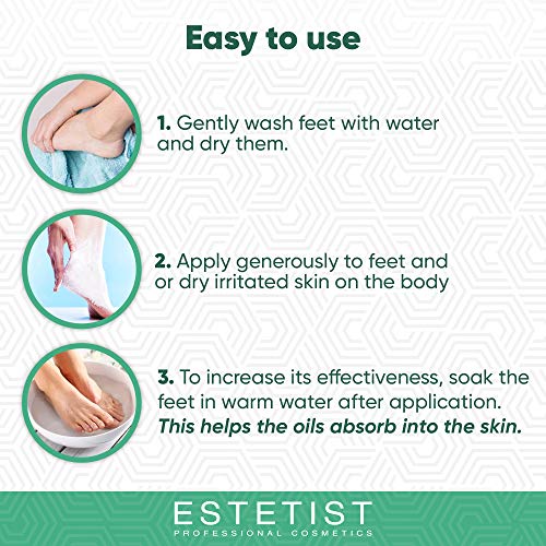Tea Tree Oil Foot Cream for Dry Cracked Skin, Heel and Calluses, Athletes Foot - Helps with Scaly, Jock Itch and Itchy Skin - Foot Treatment Eczema Cream and Skin Moisturizer - Antifungal Foot Cream