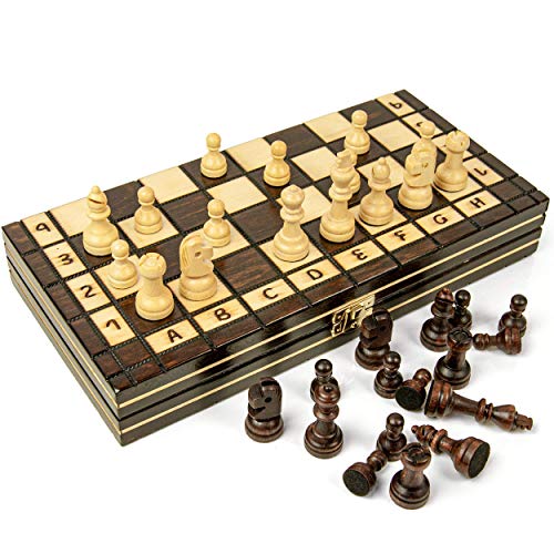 Amazinggirl Schachspiel groß Schach Schachbrett 30 cm - Staunton 3 Chess Set Tournament hochwertig Holz, klappbar Board Schachfiguren für Kinder Erwachsene