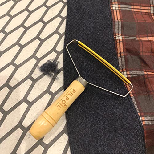 Rasoir Anti Bouloche, Brosse Anti Peluche, Retire Bouloche Vêtement, Tapis, Manteau, Pull, Réutilisable Lint Remover, brosse a poils vêtement Manuel, Haute qualité, Manche en bois | Marque Pilpoil