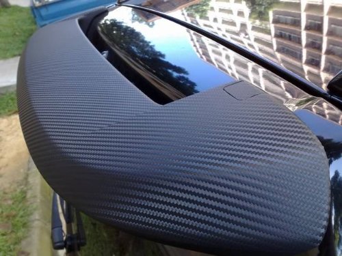 1996-1999 ACURA SLX BLACK Carbon Fiber Hood Dash Mirror Roof Wrap Sheet Vinyl Decal 60" x 60" 1997 1998 96 97 98 99