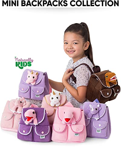 Naturally KIDS Backpack - Toddler Backpack for Girls Boys w Stuffed Animal - Gifts for 3 4 5 6 7 Year Old Boys Toys
