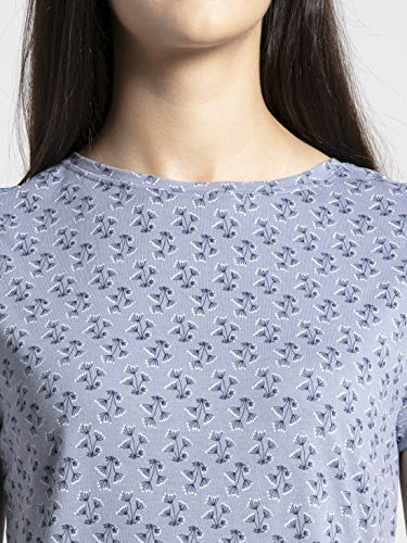 Jockey Cotton a-line Dress (RX25_Infinity Blue Assorted Prints_M)
