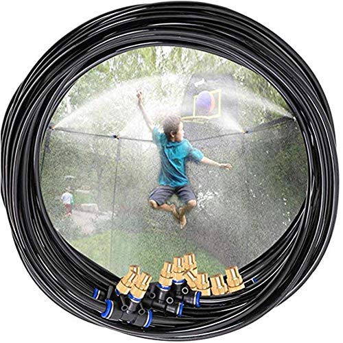 cheerfulus-1 Trampoline Sprinkler Waterpark for Kids,19.7ft Outdoor Water Play Sprinklers for Kids Fun Water Park Sprinkler,Summer Games Yard Toys