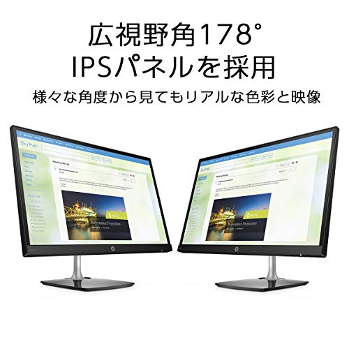 HP モニター 21.5インチ ディスプレイ フルHD 解像度1920x1080 LED IPSパネル 高視野角 高さ調節 角度調節 VESA/ダイレクトマウント対応 3年保証付き N220h （型番：4JF58P9-AAAW）