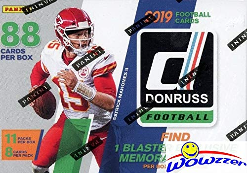 2019 Donruss NFL Football EXCLUSIVE HUGE Factory Sealed Retail Box with MEMORABILIA Card & 11 RATED ROOKIES! Look for RC & Autos of Kyler Murray, Daniel Jones, Dwayne Haskins,Drew Lock & More! WOWZZER