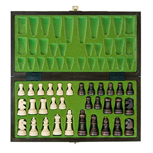 Amazinggirl Schachspiel groß Schach Schachbrett 30 cm - Staunton 3 Chess Set Tournament hochwertig Holz, klappbar Board Schachfiguren für Kinder Erwachsene