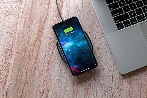 mophie Wireless Charging Pad - Made for Apple Airpods, iPhone Xs Max, iPhone Xs, iPhone XR and Other Qi-Enabled Devices - Black, Model:409903381