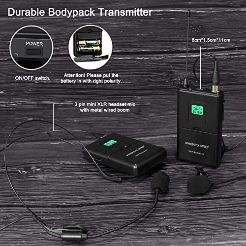 Phenyx Pro PTU-5000 546.3MHz Wireless BodyPack Transmitter, 260ft Operation Coverage