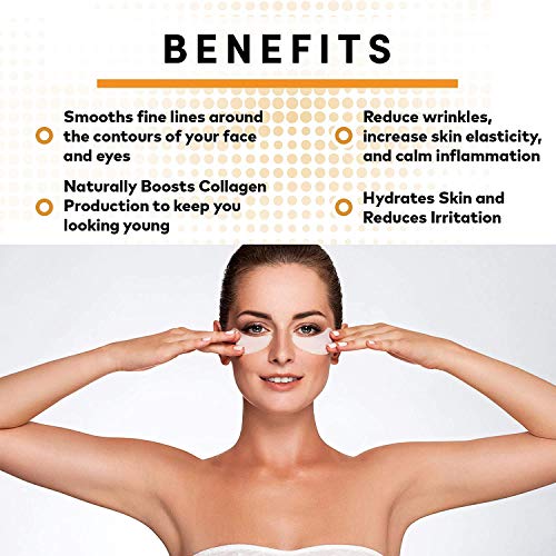 Under Eye Patches Eye Mask for Puffy Eyes, Dark Circles and Under Eye Bags Treatment With Hyaluronic Acid and Snail Slime Extract…
