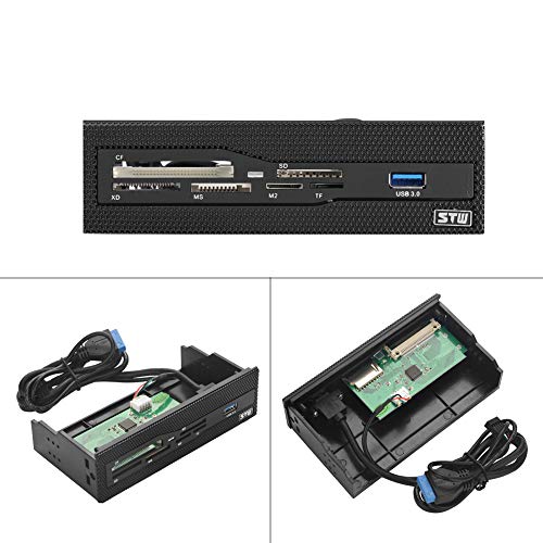 Internal Card Reader Dashboard, 5.25 In Multifunction Computer Card Reader Front Panel, Multimedia Dashboard Support for USB3.0 Port M2 SD MS XD CF TF Card