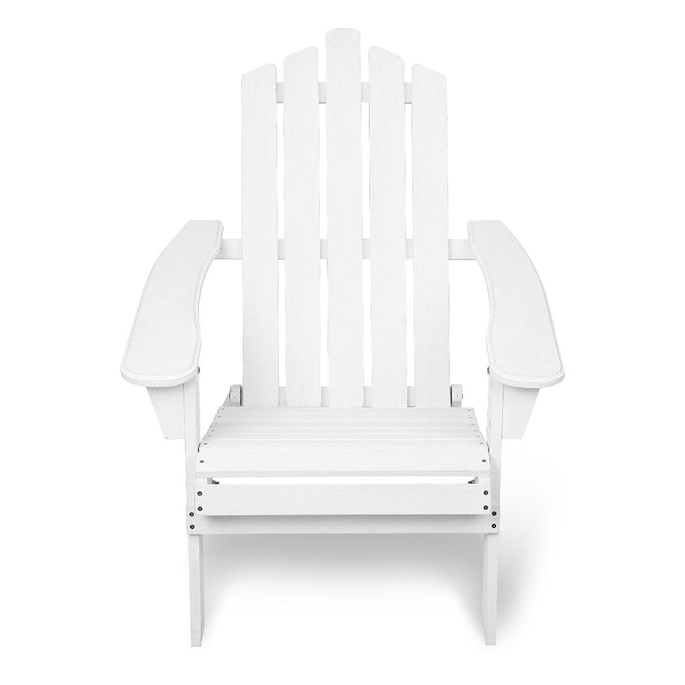 Adirondack Foldable Deck Chair - White
