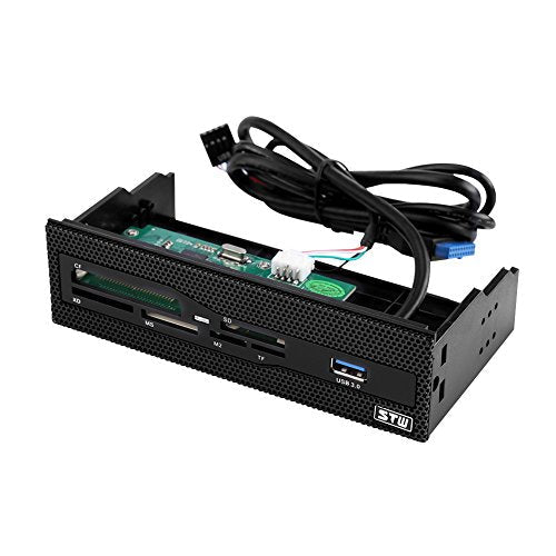 Lazmin Card Reader with Multiport Front Panel, PC Internal Card Reader Dashboard Multifunction Multimedia PC Front Panel