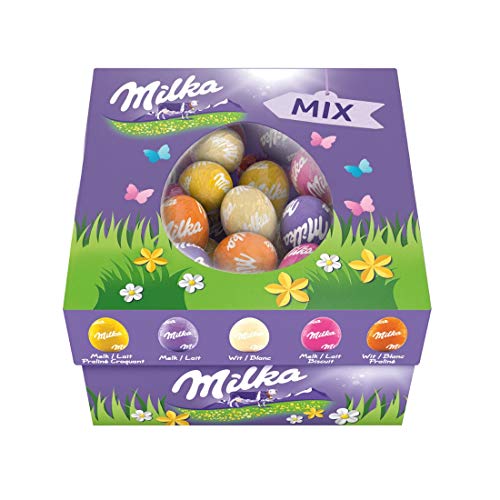 Milka Mix Assorted White & Milk Chocolate Mini Easter Eggs Gift Box 450g