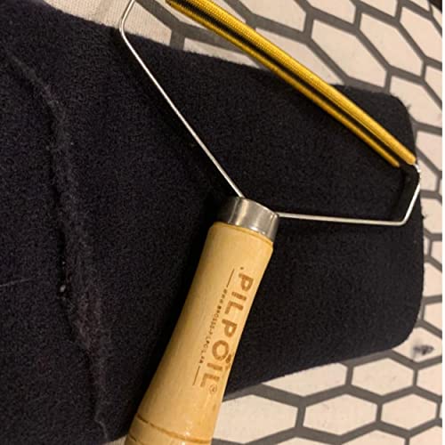 Rasoir Anti Bouloche, Brosse Anti Peluche, Retire Bouloche Vêtement, Tapis, Manteau, Pull, Réutilisable Lint Remover, brosse a poils vêtement Manuel, Haute qualité, Manche en bois | Marque Pilpoil