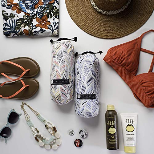 Beach Set: Turquoise and Green Turkish Beach Towel with Travel Bag + Pink Hasir Turkish Towel Blanket