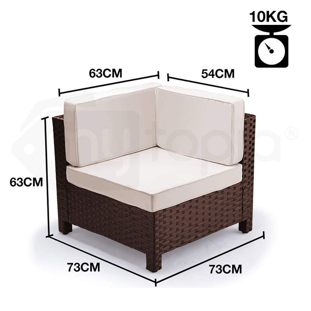 London Rattan Outdoor Modular Furniture, Brown
