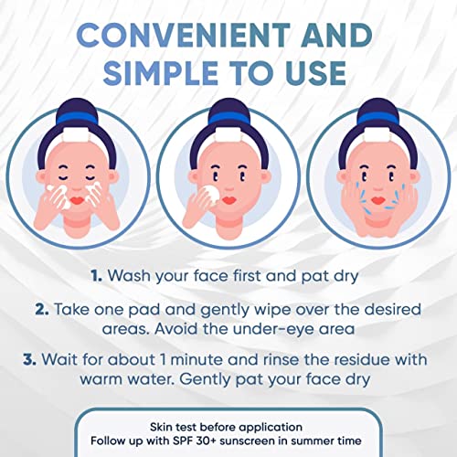 Salicylic Acid Acne Pads Maximum Strength Facial Peel Resurfacing & Exfoliating Radiance Pads Daily Skin Care Treatment Сlean Pores Blackheads Prevention Face Wash Wipes For Teens Women & Men 60 Count