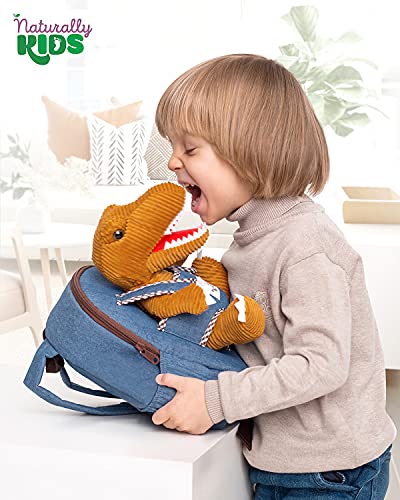 Naturally KIDS Backpack - Toddler Backpack for Girls Boys w Stuffed Animal - Gifts for 3 4 5 6 7 Year Old Boys Toys
