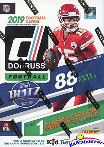 2019 Donruss NFL Football EXCLUSIVE HUGE Factory Sealed Retail Box with MEMORABILIA Card & 11 RATED ROOKIES! Look for RC & Autos of Kyler Murray, Daniel Jones, Dwayne Haskins,Drew Lock & More! WOWZZER