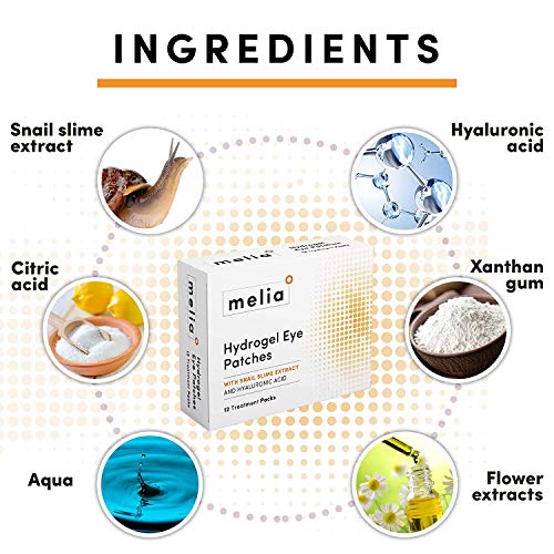Under Eye Patches Eye Mask for Puffy Eyes, Dark Circles and Under Eye Bags Treatment With Hyaluronic Acid and Snail Slime Extract…