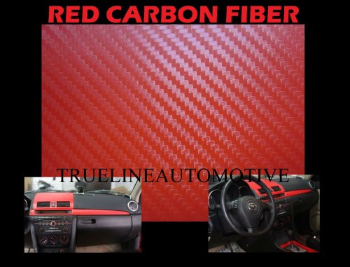 1989-1996 EAGLE SUMMIT RED Carbon Fiber Hood Dash Mirror Roof Wrap Sheet Vinyl Decal 48'' x 60'' 1990 1991 1992 1993 1994 1995 89 90 91 92 93 94 95 96