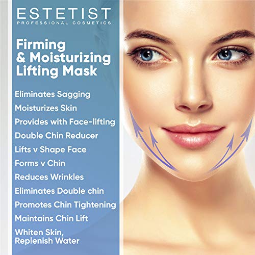 V Shaped Slimming Face Mask - Double Chin Reducer, Face Lift Tape Tightening Mask - Anti Aging, Anti Wrinkle, Firming, Jawline Slimmer (5 Pack)