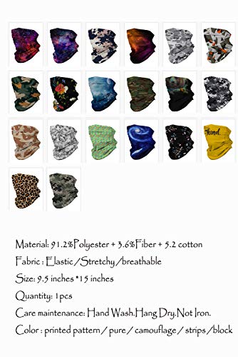 Aleumdr Seamless Face Cover Bandanas For Anti Dust 2020 Neck Gaiter Print Camouflage Scarf Cool Women Unisex Headband Headwear