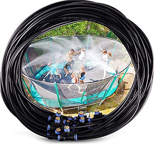cheerfulus-1 Trampoline Sprinkler Waterpark for Kids,19.7ft Outdoor Water Play Sprinklers for Kids Fun Water Park Sprinkler,Summer Games Yard Toys