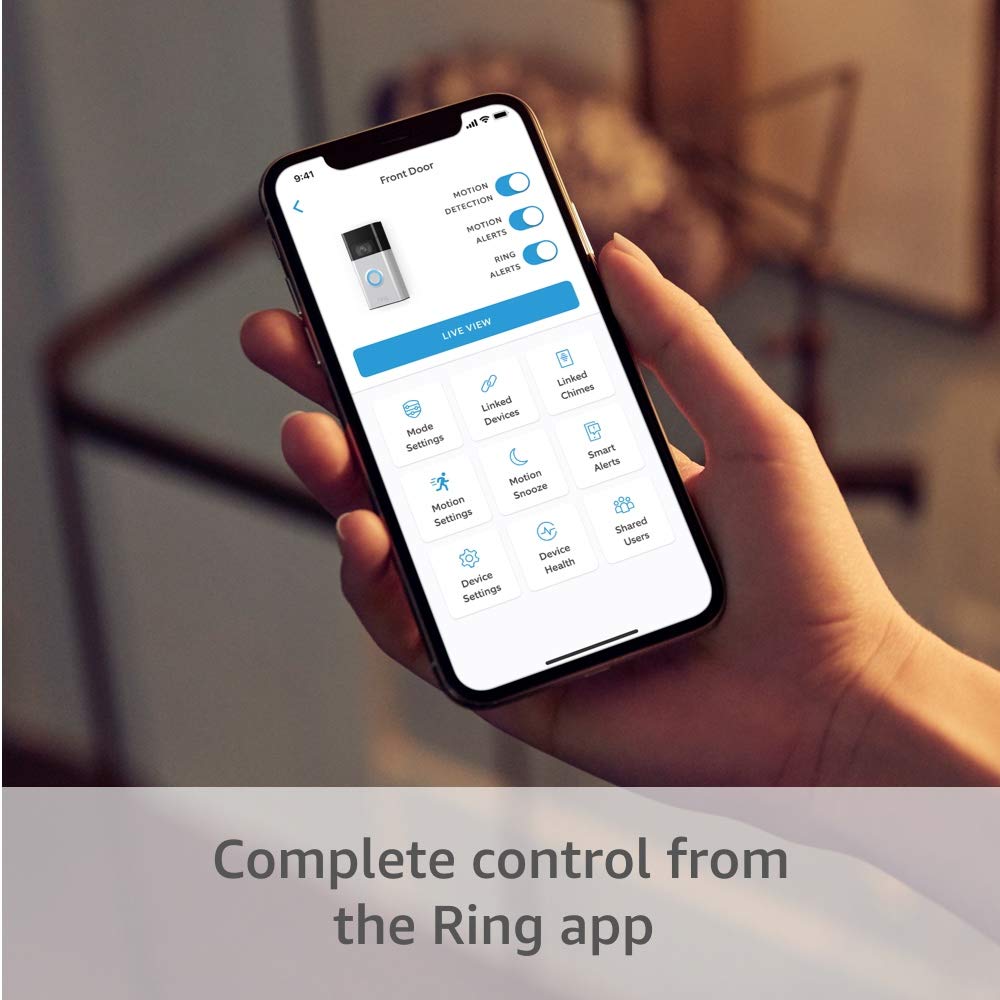 Ring 842861110227 Funkklingel with automatischem Nachtlicht, with Bewegungsmelder