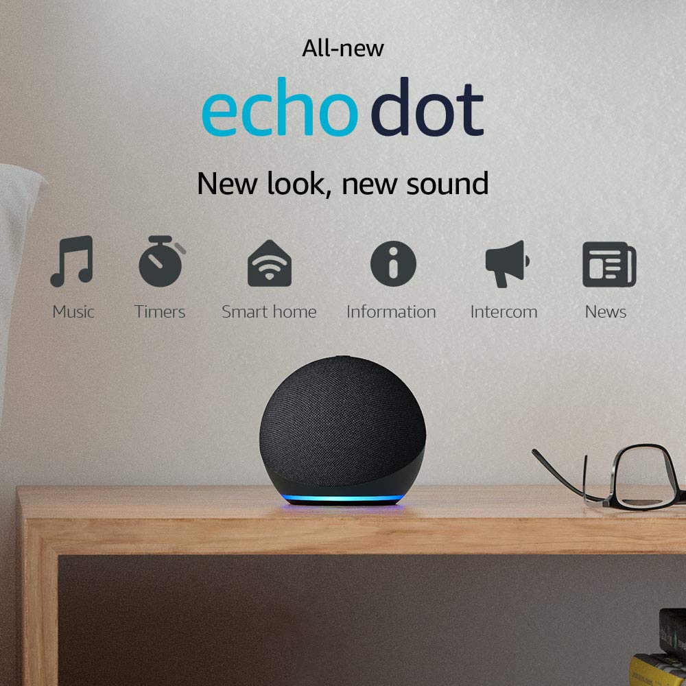 All-new Echo Dot (4th Gen) | Smart speaker with Alexa | Charcoal