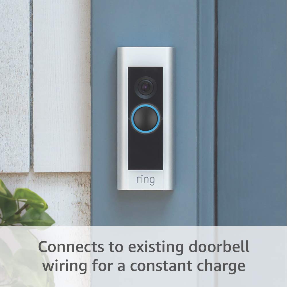 Ring Wireless Video Doorbell Pro with Chime & Transformer for iOS and Android