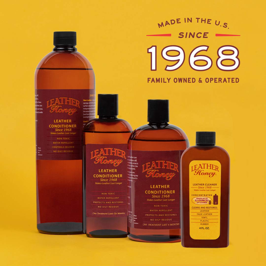 Leather Cleaner by Leather Honey: The Best Leather Cleaner for Vinyl and Leather Apparel, Furniture, Auto Interior, Shoes and Accessories. Concentrated Formula Makes 32 Ounces When Diluted!
