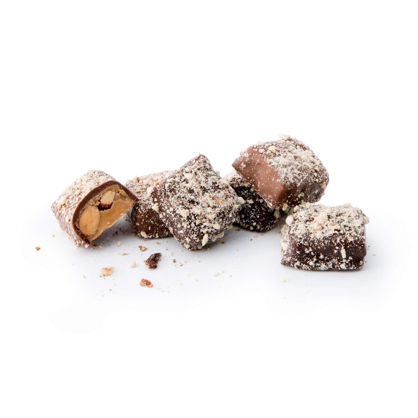 Enstrom Milk Chocolate and Dark Chocolate Almond Toffee Petites 15oz box | Bite-size | Gluten Free | Kosher Dairy | All Natural