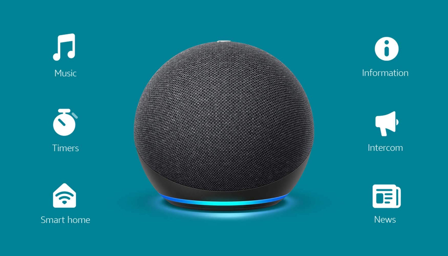All-new Echo Dot (4th Gen) | Smart speaker with Alexa | Charcoal