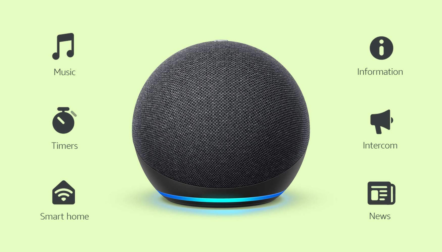 All-new Echo Dot (4th Gen) | Smart speaker with Alexa | Charcoal