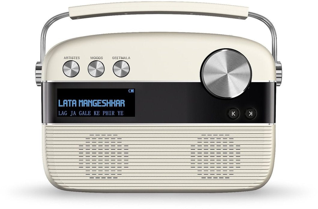 Saregama Carvaan Hindi SKU-R20008 Portable Digital Music Player (Porcelain White)