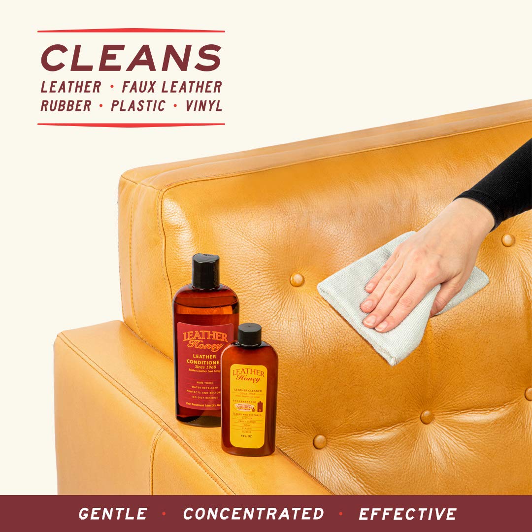 Leather Cleaner by Leather Honey: The Best Leather Cleaner for Vinyl and Leather Apparel, Furniture, Auto Interior, Shoes and Accessories. Concentrated Formula Makes 32 Ounces When Diluted!