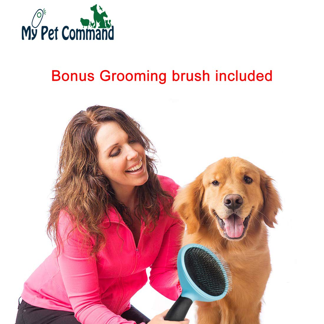 My Pet Command 110V Dog Hair Dryer Professional High Velocity Blower 500W-2800W 4HP Hot and Cold Adjustable stepless Airflow and Bonus Dog Grooming Brush.