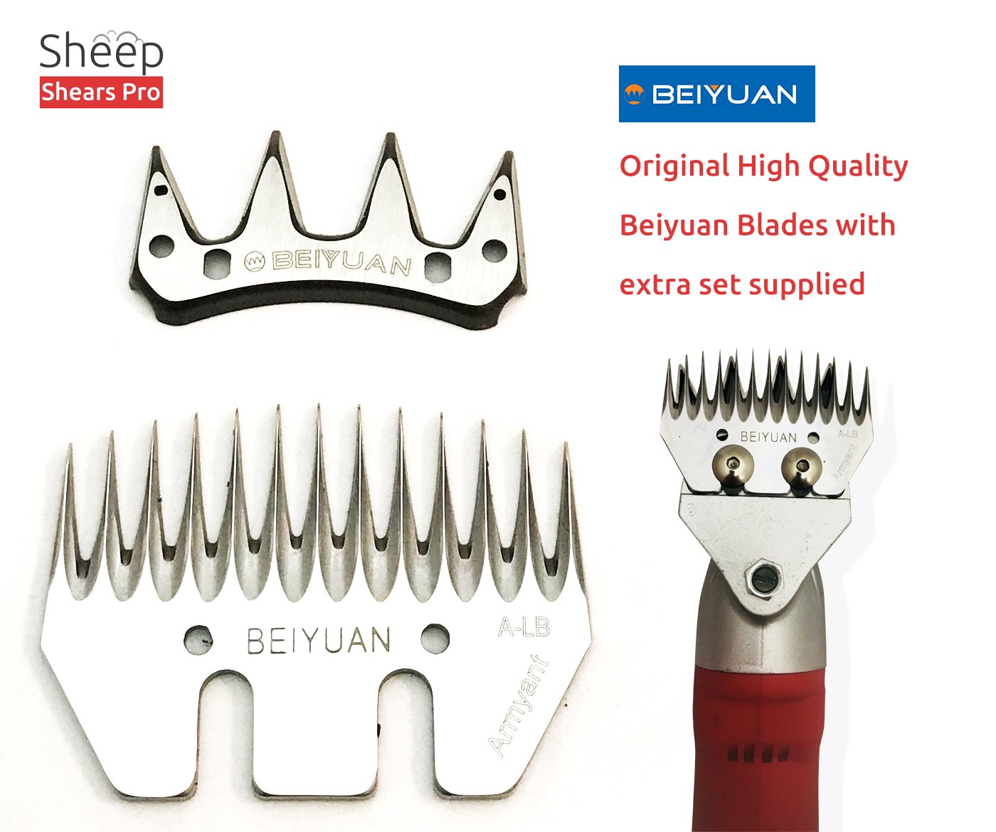 Sheep Shears Pro 110V 500W Professional Heavy Duty Electric Shearing Clippers with 6 Speed, for Shaving Fur Wool in Sheep, Goats, Cattle, and Other Farm Livestock Pet, with Grooming Carrying Case CE