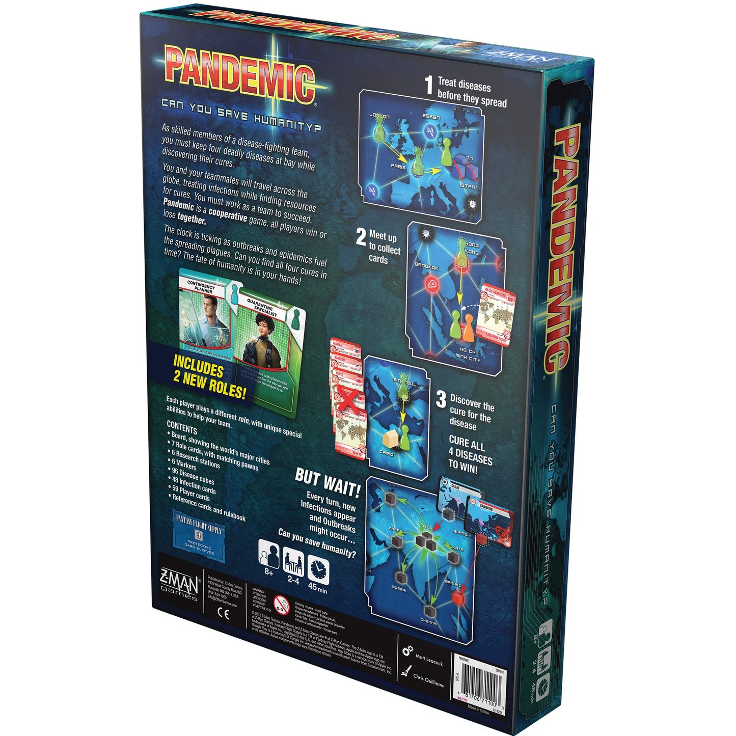 Z-Man Games Pandemic Board Game ‐ English Edition, Multi/colored