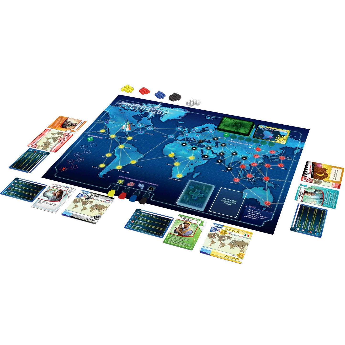Z-Man Games Pandemic Board Game ‐ English Edition, Multi/colored