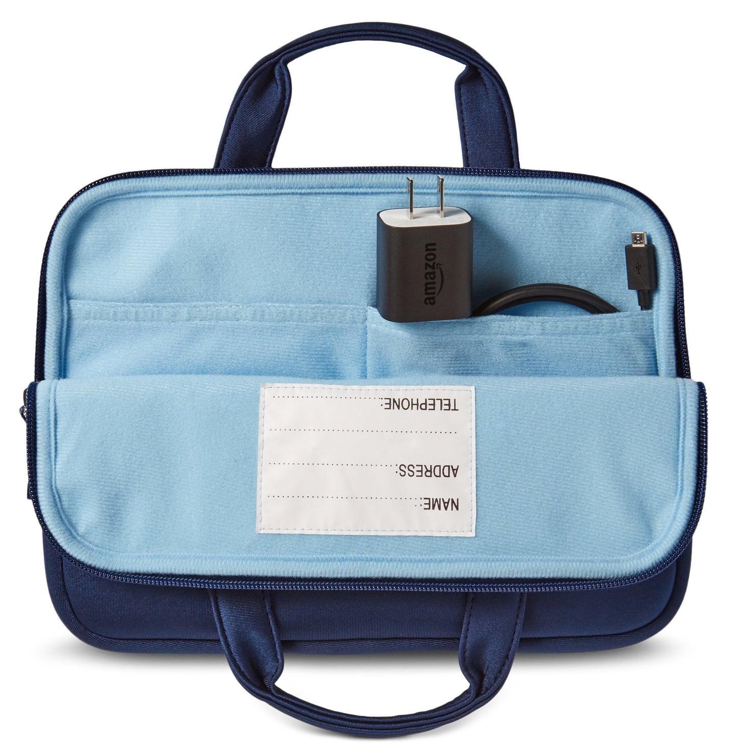 NuPro Zipper Sleeve for Fire 7 Kids Edition Tablet and Fire HD 8 Kids Edition Tablet, Navy/Blue