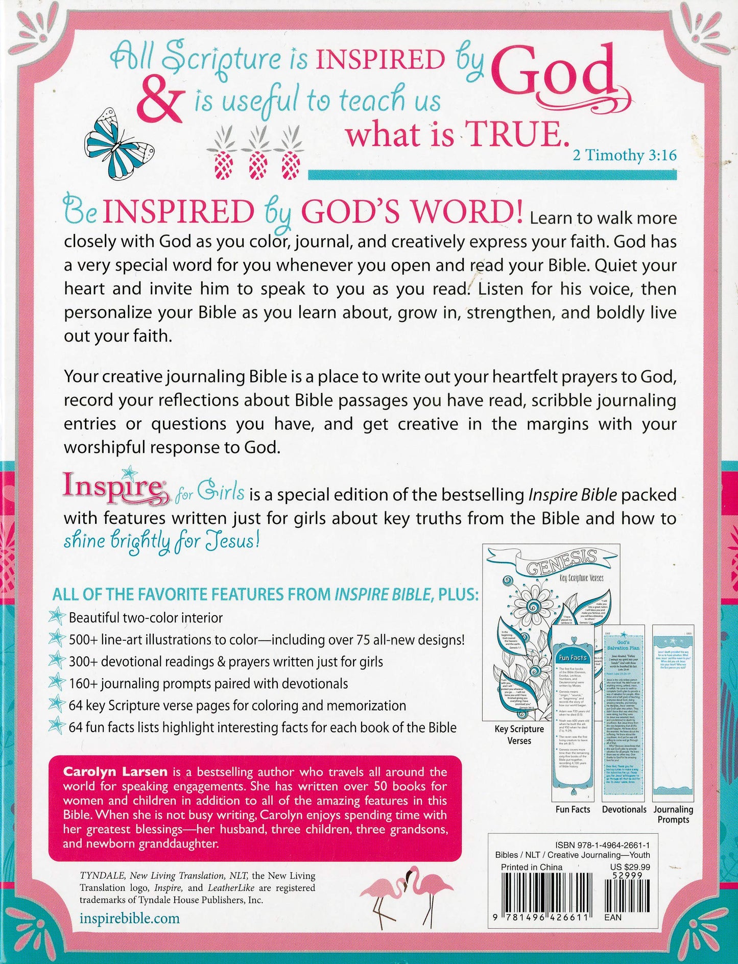 NLT Inspire Bible for Girls