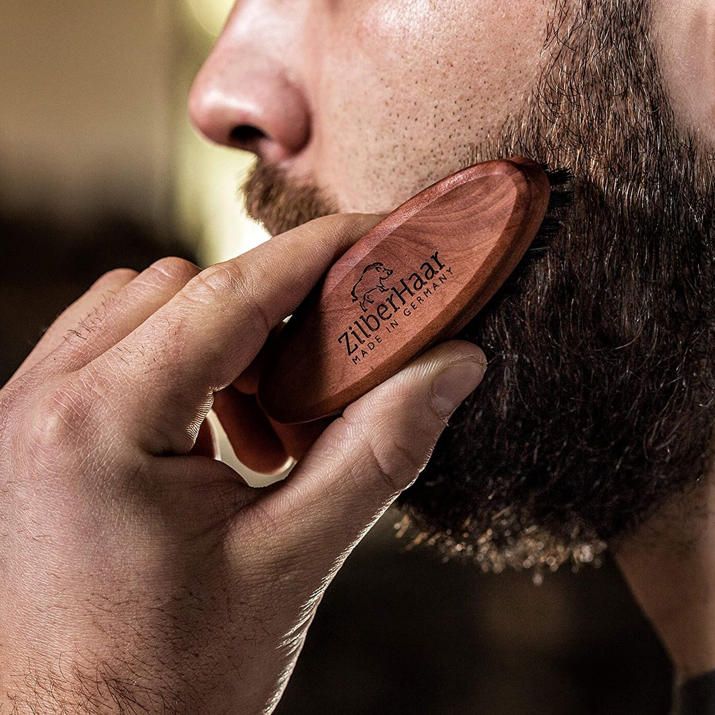ZilberHaar Beard Brush Gift Set (Stiff)