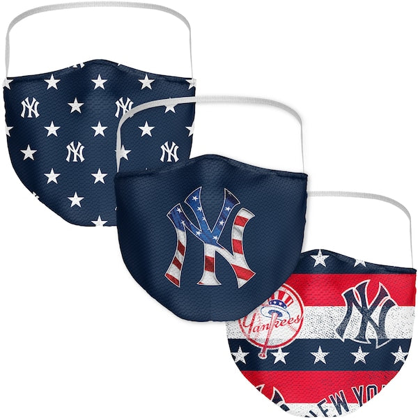 Adult New York Yankees Fanatics Branded Patriotic Face Covering 3-Pack