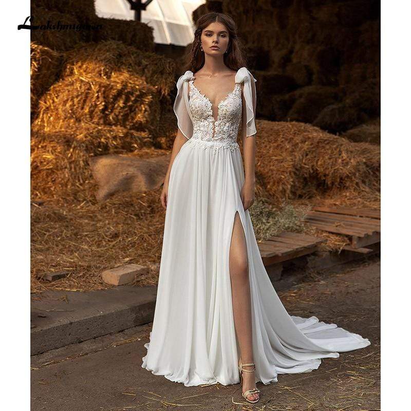 Chiffon A Line Wedding Dress