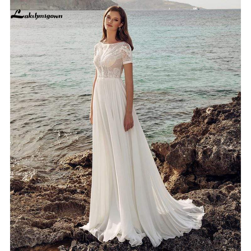 Elegant Bohomia A-Line Wedding Dress