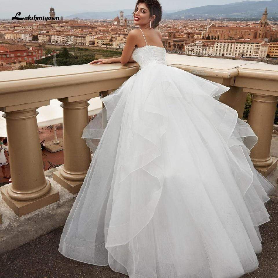 White Tulle  Plus Size Wedding Gown